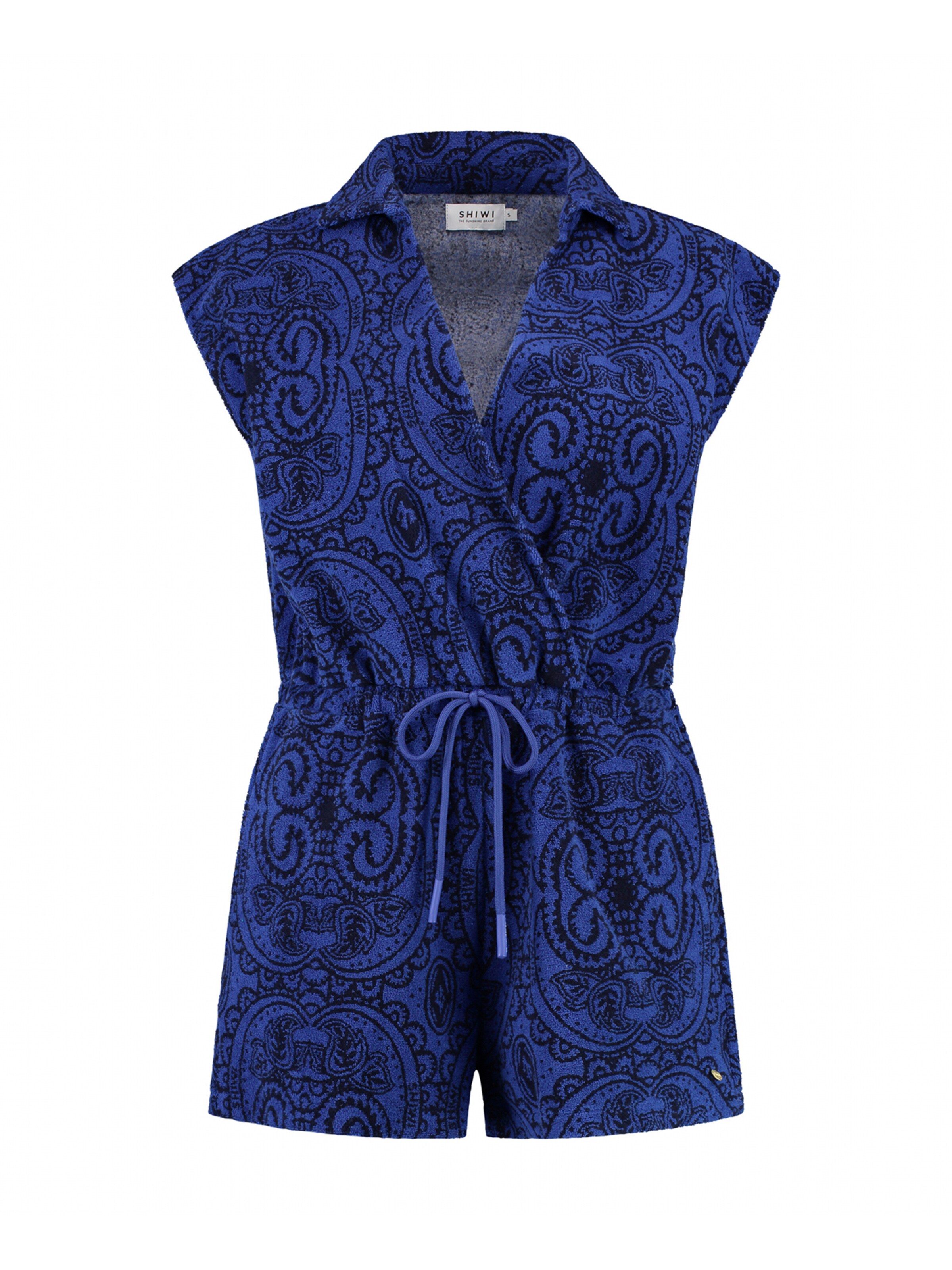 Salopeta 'FLORE' de la Shiwi pe albastru: față