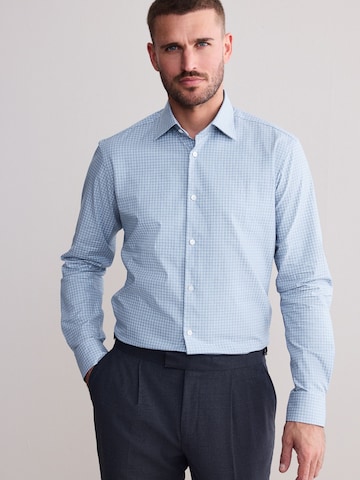 Next Slim fit Button Up Shirt in Blue: front