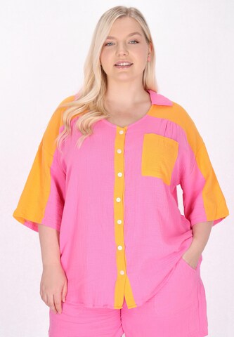 MYMO - Blusa en rosa: frente