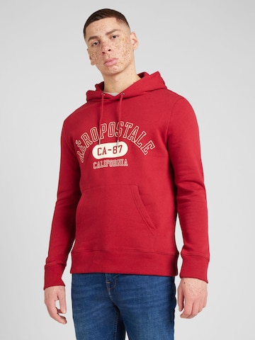 Sweat-shirt 'CALIFORNIA' AÉROPOSTALE en rouge : devant