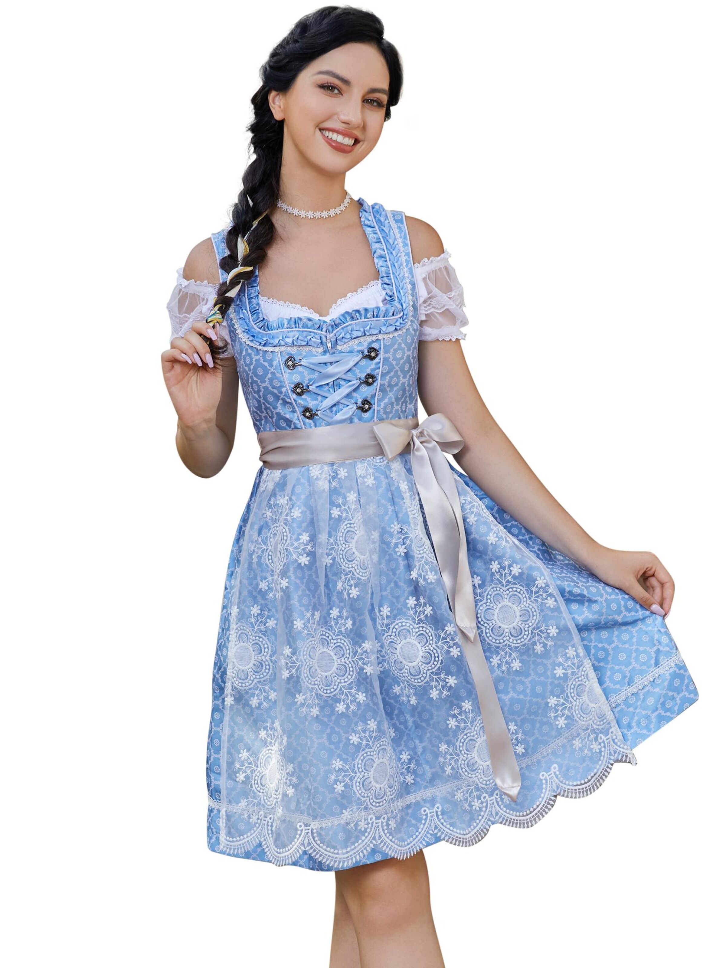 Yesfashion Dirndl in Blue: front