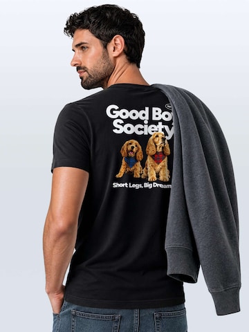 Neverless Shirt 'Good Boy Society' in Black