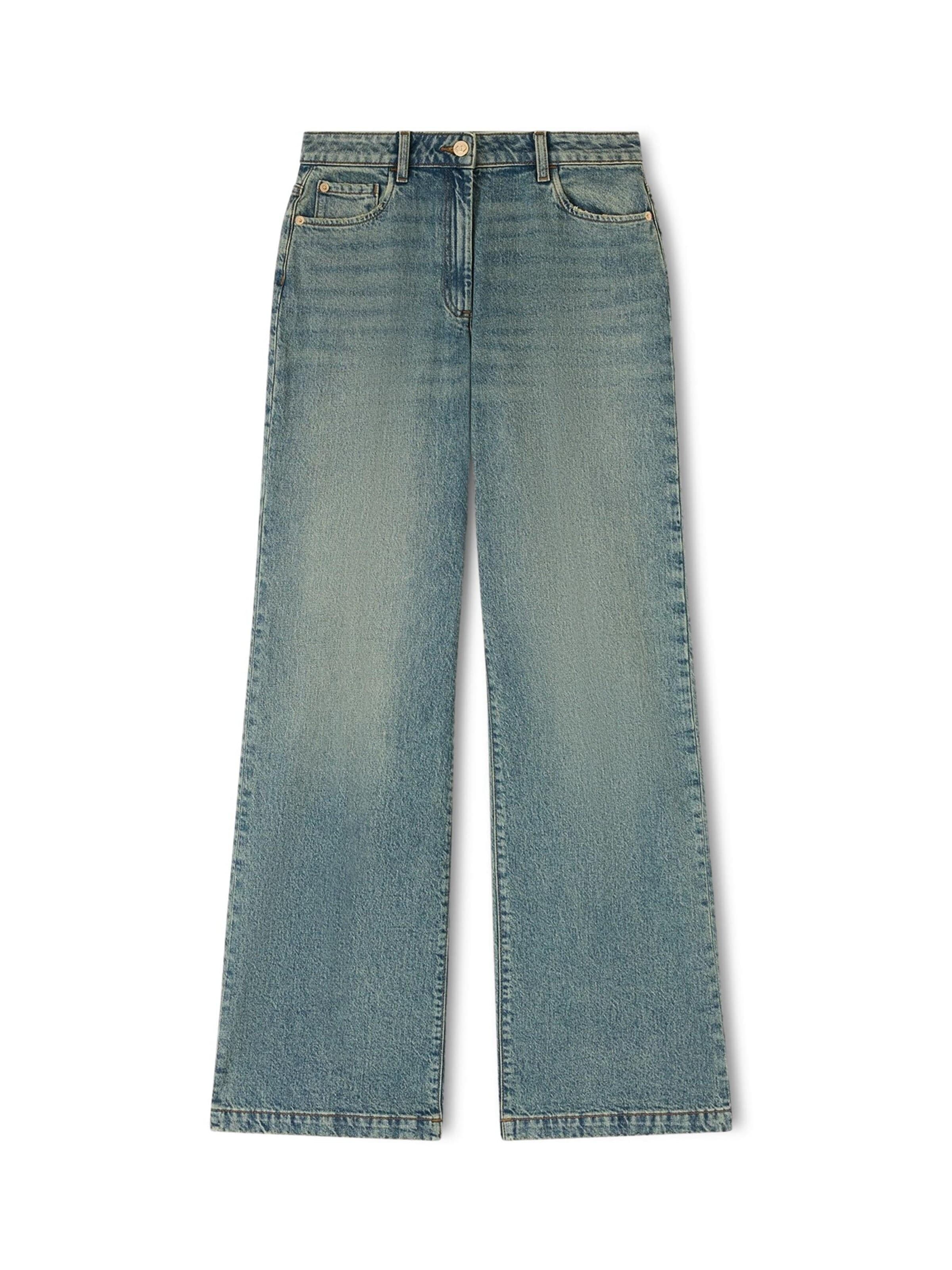 MOTIVI Wide leg Jeans in Blauw: voorkant