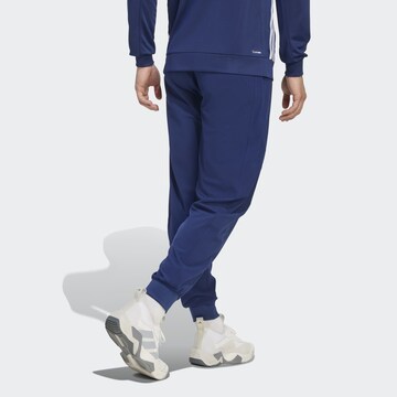 ADIDAS PERFORMANCE Tapered Workout Pants in Blue