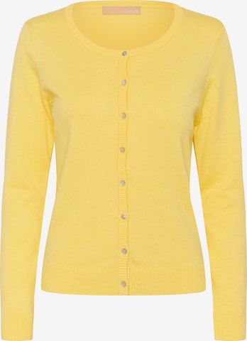 dzeltens CULTURE Adīta jaka 'CUannemarie': no priekšpuses