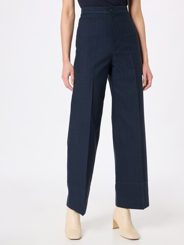 Vanessa Bruno Wide leg Pleated Pants 'SIMON' in Blue: front