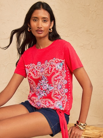 love & roses - Camiseta en rojo