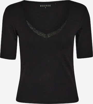 DESIRES Tričko 'Giselle' – černá: přední strana