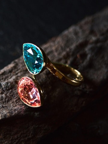 THE GEM STORIES JEWELRY - Anillo 'Light Rose Ignite Light Turquoise Ring' en rosa