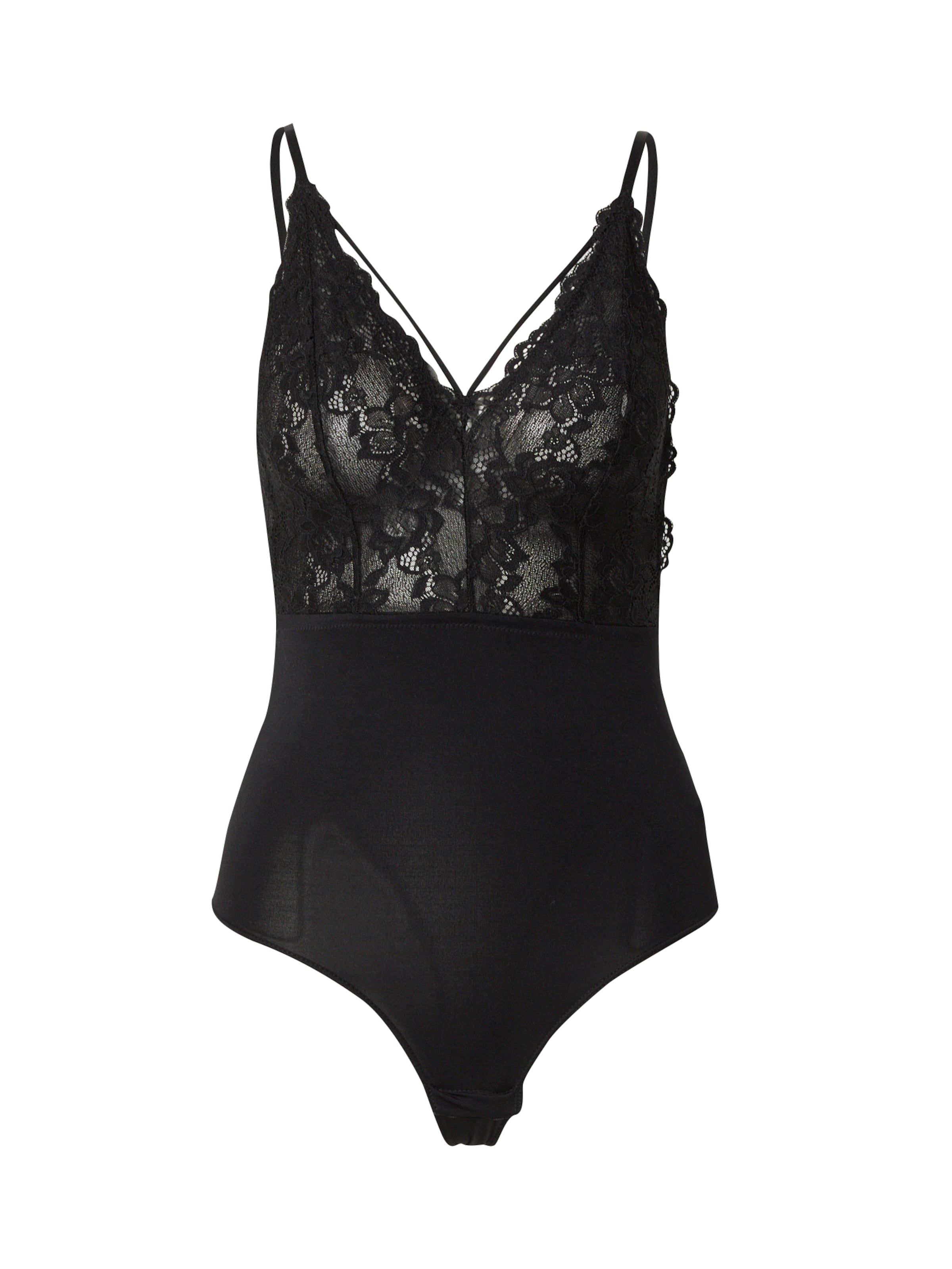 PIECES Body in Schwarz: Vorderseite