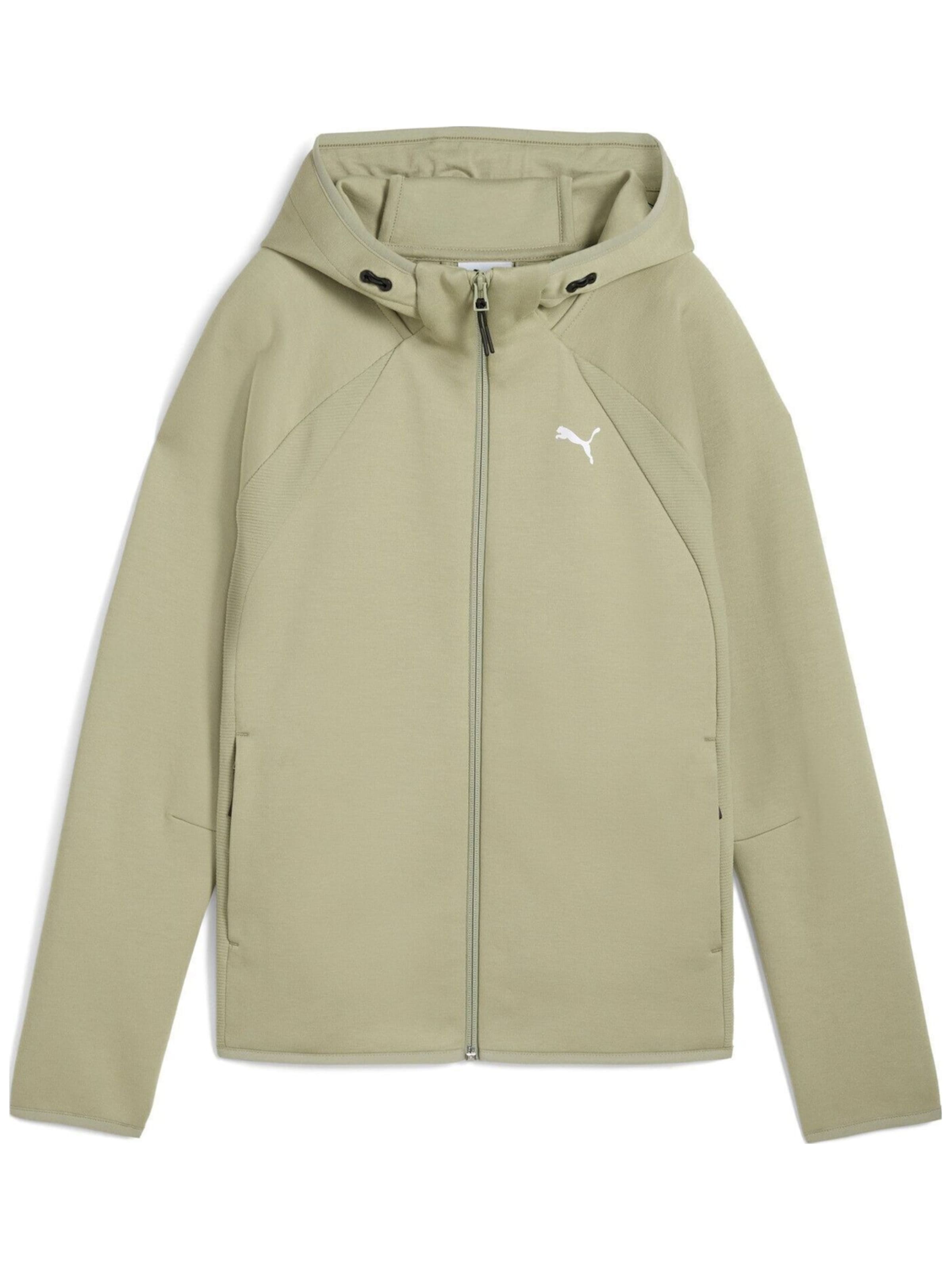 PUMA Chaqueta deportiva 'Puma Evostripe Full-zip Hoodie Dk' en M en beige, Vista del producto