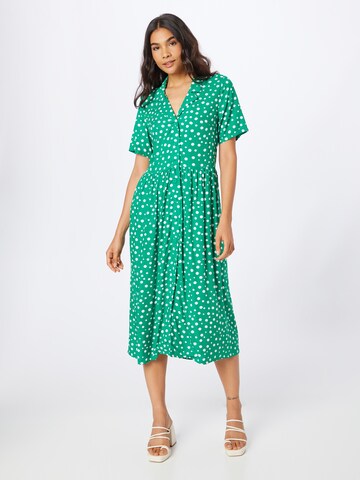 Monki Платье-рубашка в Зеленый: спереди