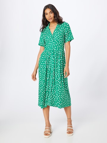 Monki Shirt dress in Green: front