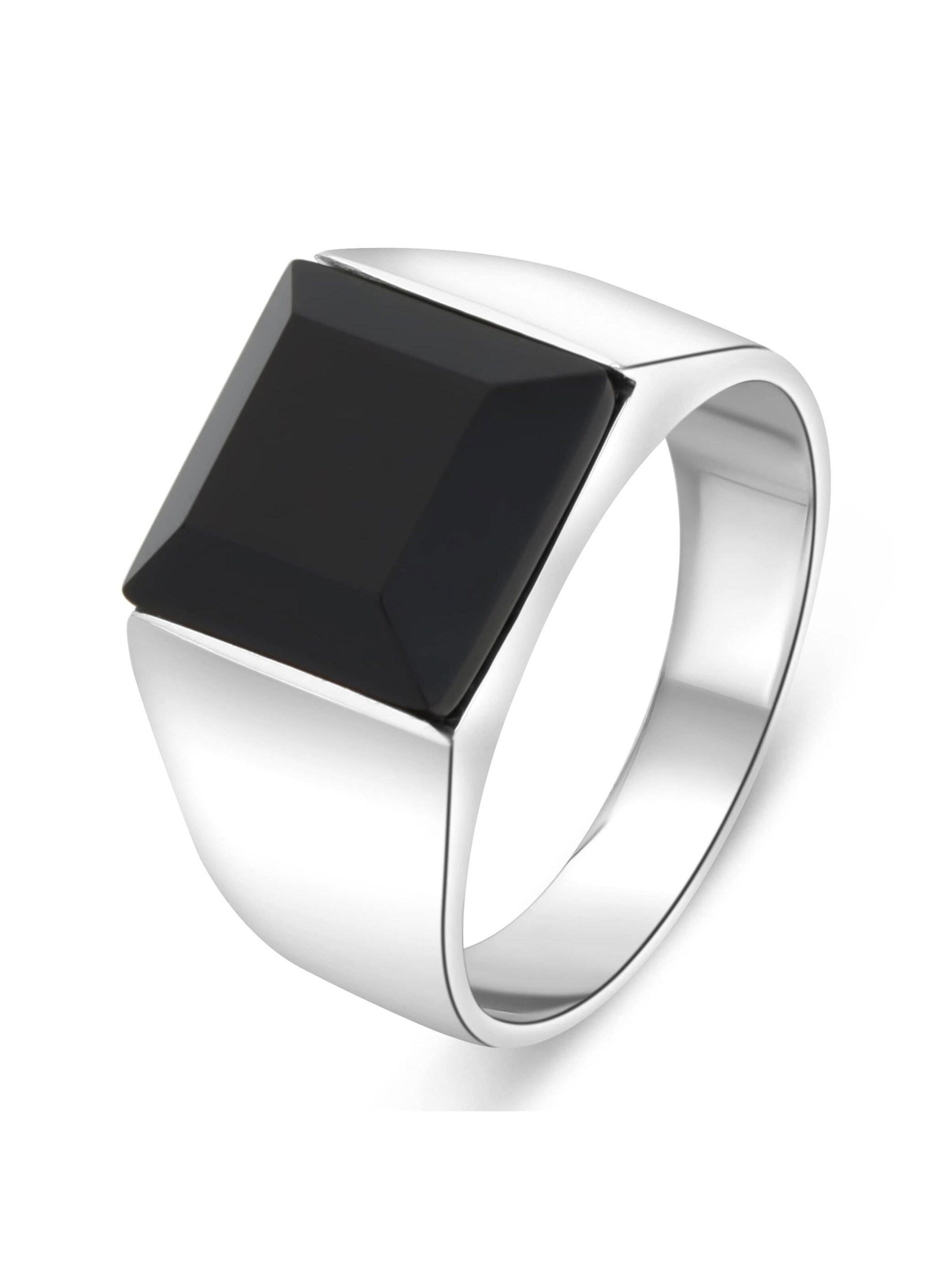 Tony Fein Ring 'Siegel Onyx Black' in Silver