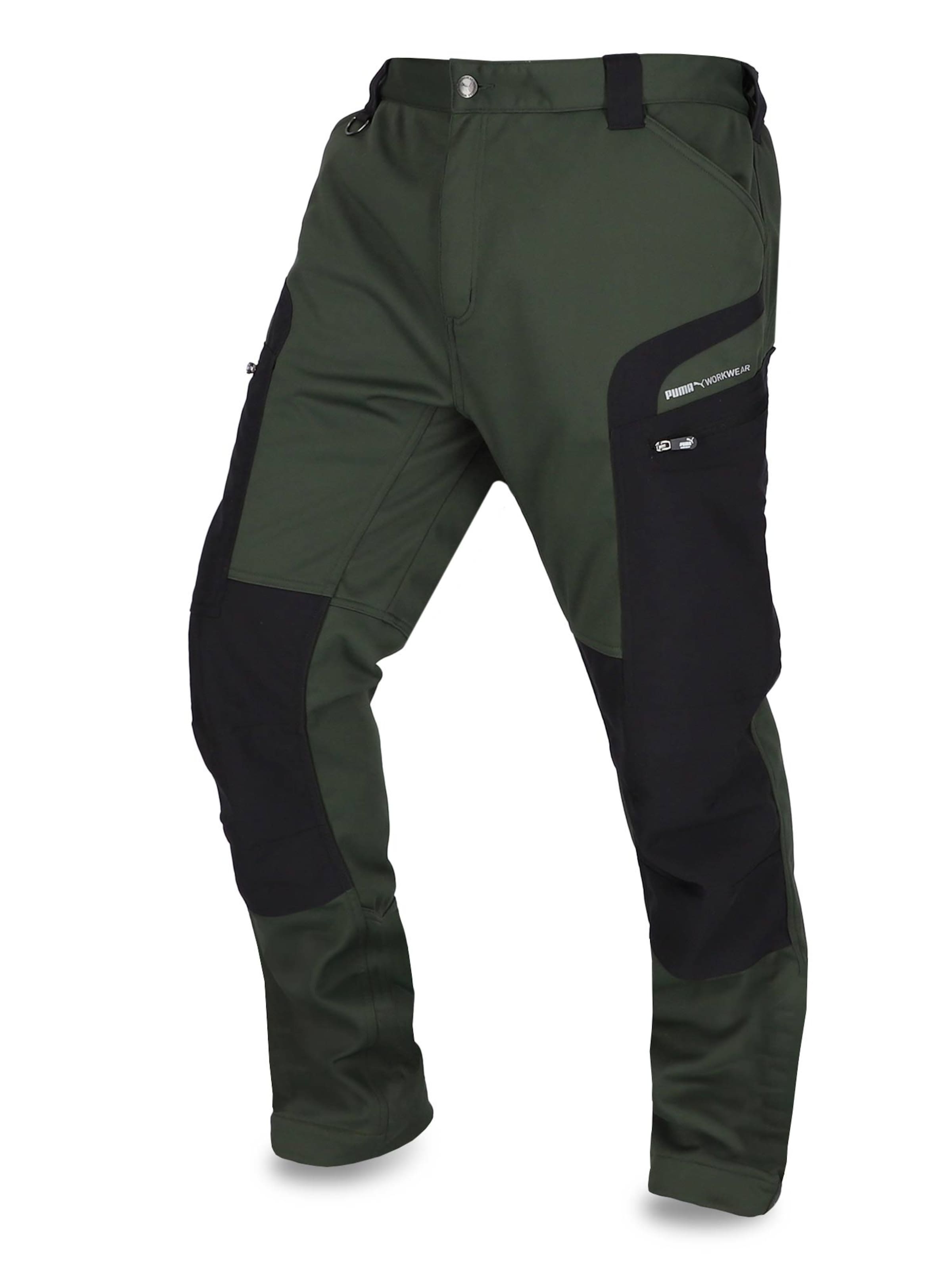 PUMA Workwear Regular Athletic Pants 'ProOne Alpine' in Green: front