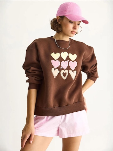 Sweat-shirt Bianco Lucci en marron