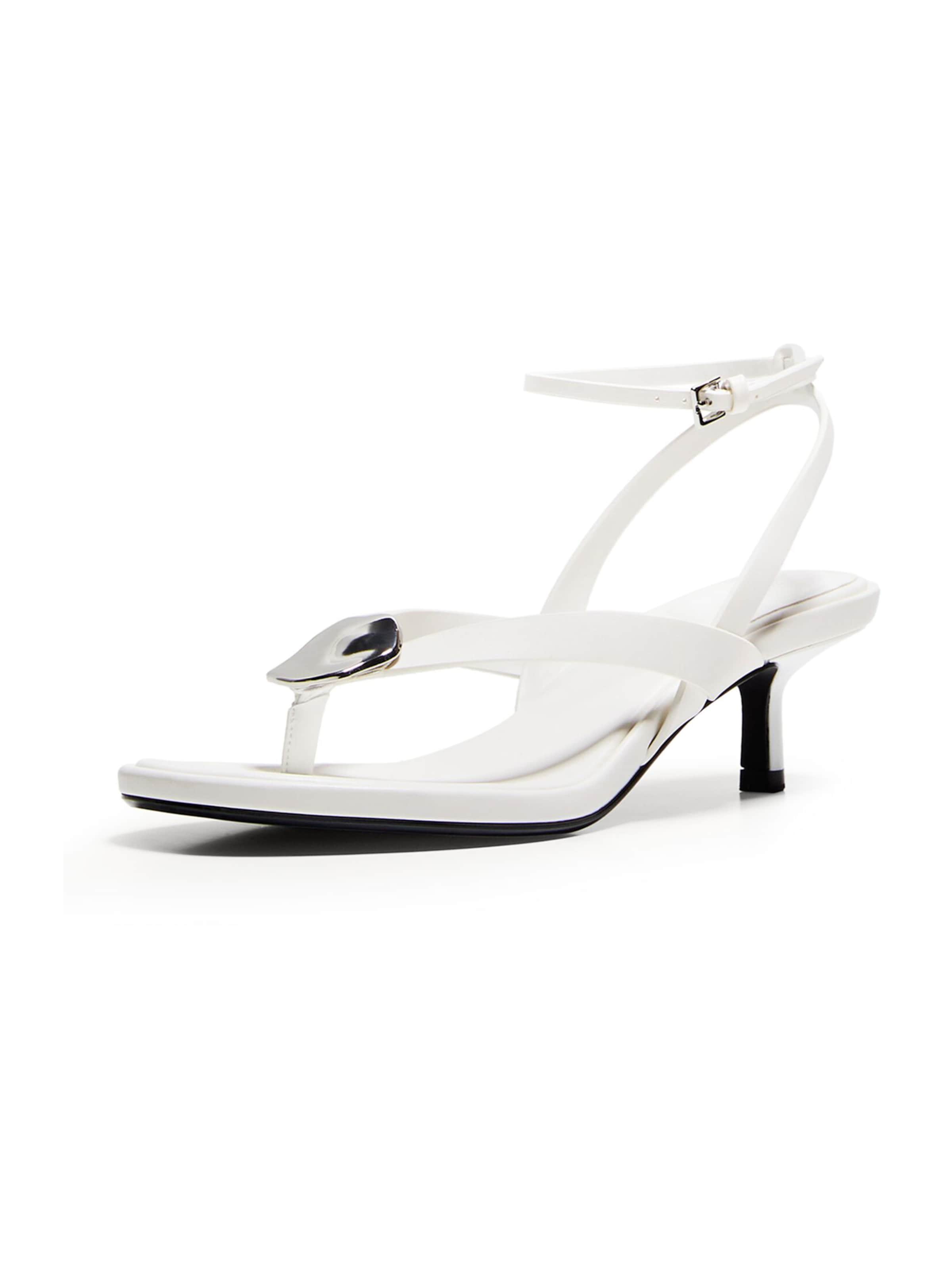 Bershka Zehentrenner in Weiß: Vorderseite