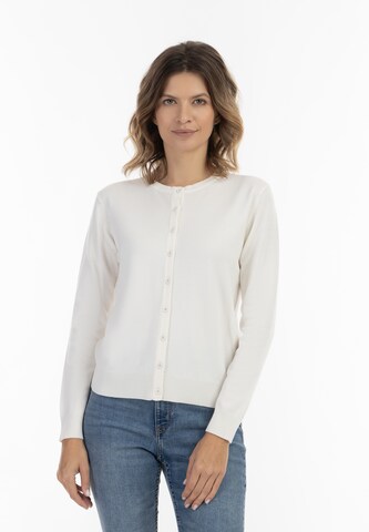 Cardigan usha BLUE LABEL en blanc : devant