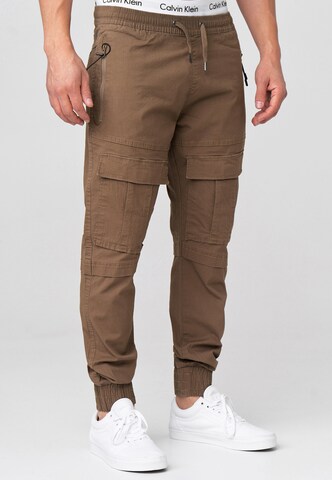 INDICODE JEANS Regular Cargobroek 'Dennis' in Bruin