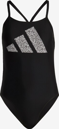 ADIDAS PERFORMANCE Maillot de bain sport '3 Bar Logo Print' en noir / blanc, Vue avec produit