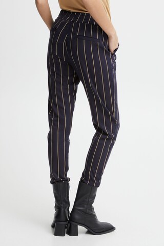 Coupe slim Pantalon à pince 'Ruti' ICHI en bleu