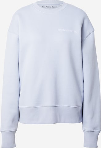 Sweat-shirt Les Petits Basics en bleu : devant