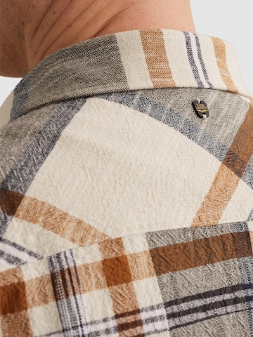 PME Legend Regular fit Skjorta 'Shirt with check pattern and badge' i orange