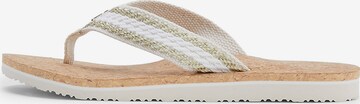 TOMMY HILFIGER T-Bar Sandals in White: front