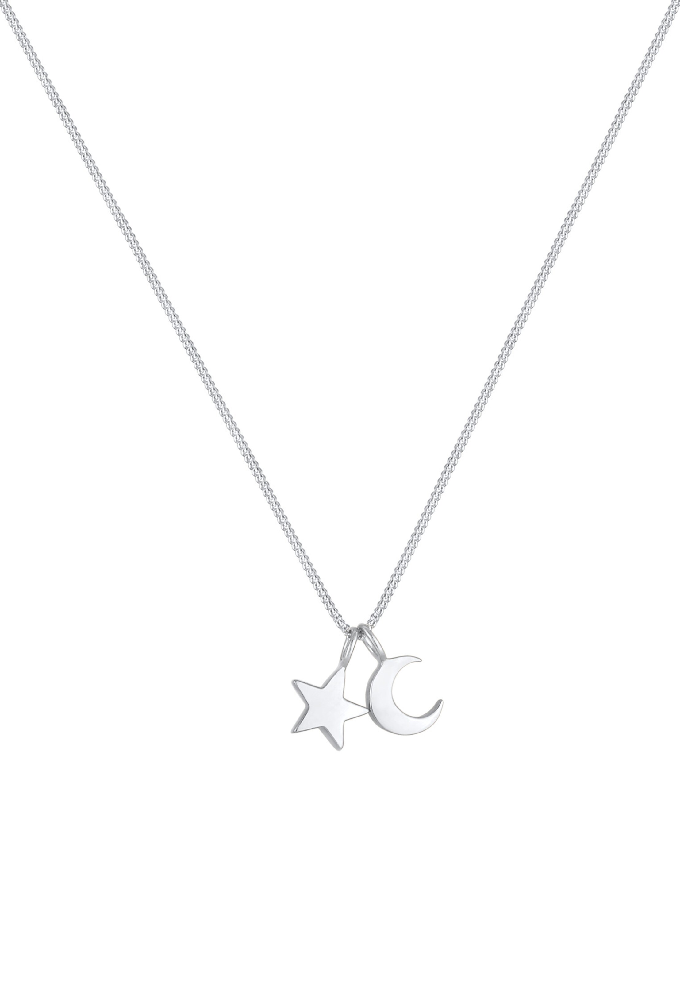 ELLI Necklace 'Halbmond, Sterne' in Silver