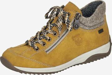 Rieker Lace-Up Ankle Boots in Yellow: front