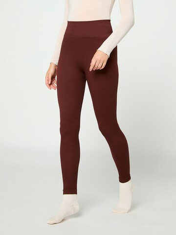 Nur Die Skinny Leggings in Brown: front