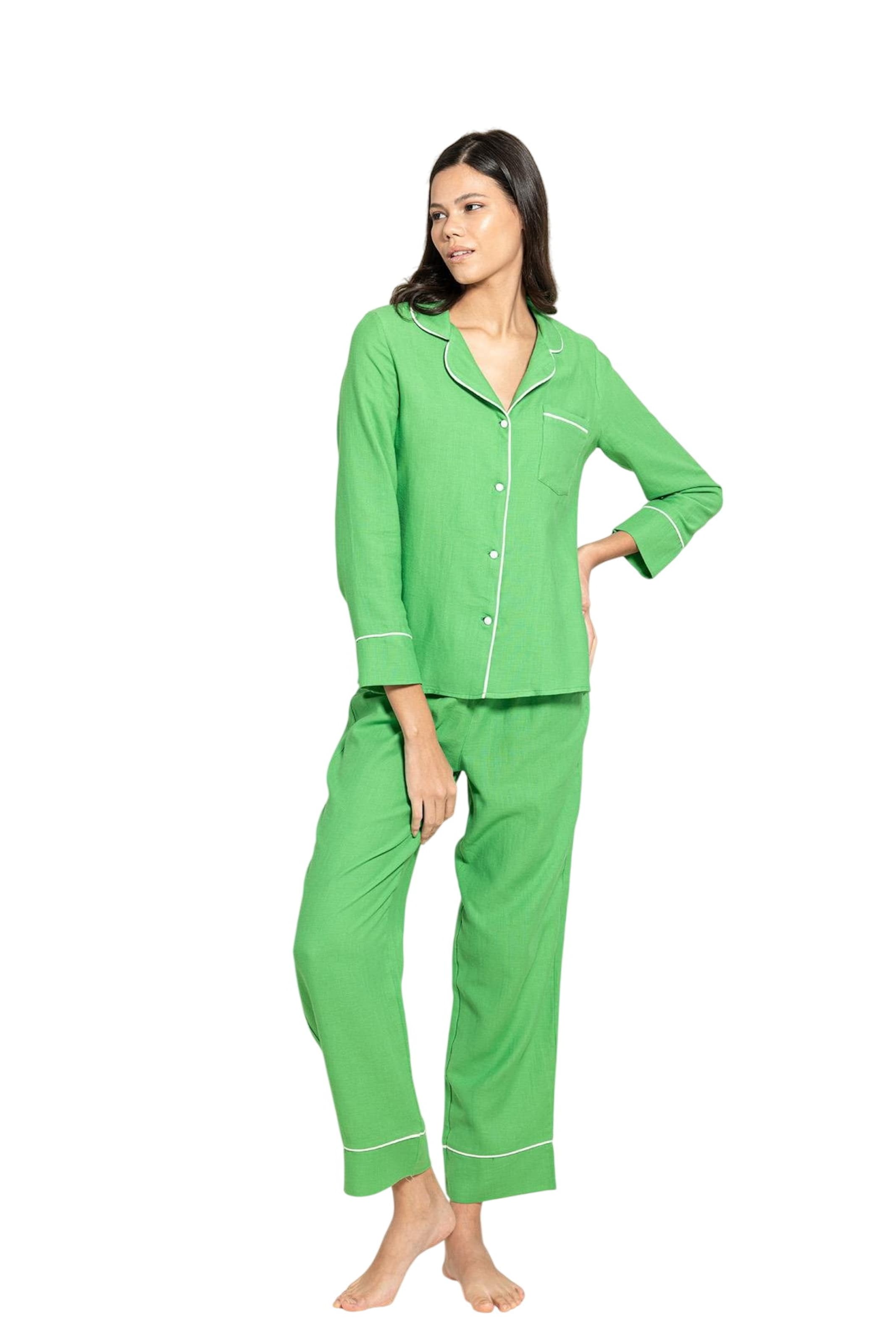 For You Moda Pajama in Green: front