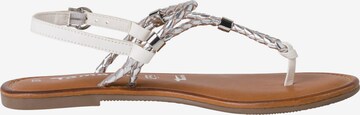 TAMARIS T-Bar Sandals in Silver