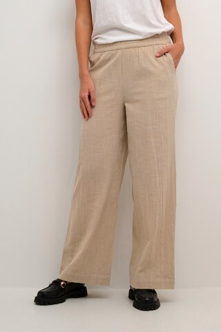 Wide leg Pantaloni di Kaffe in grigio: frontale