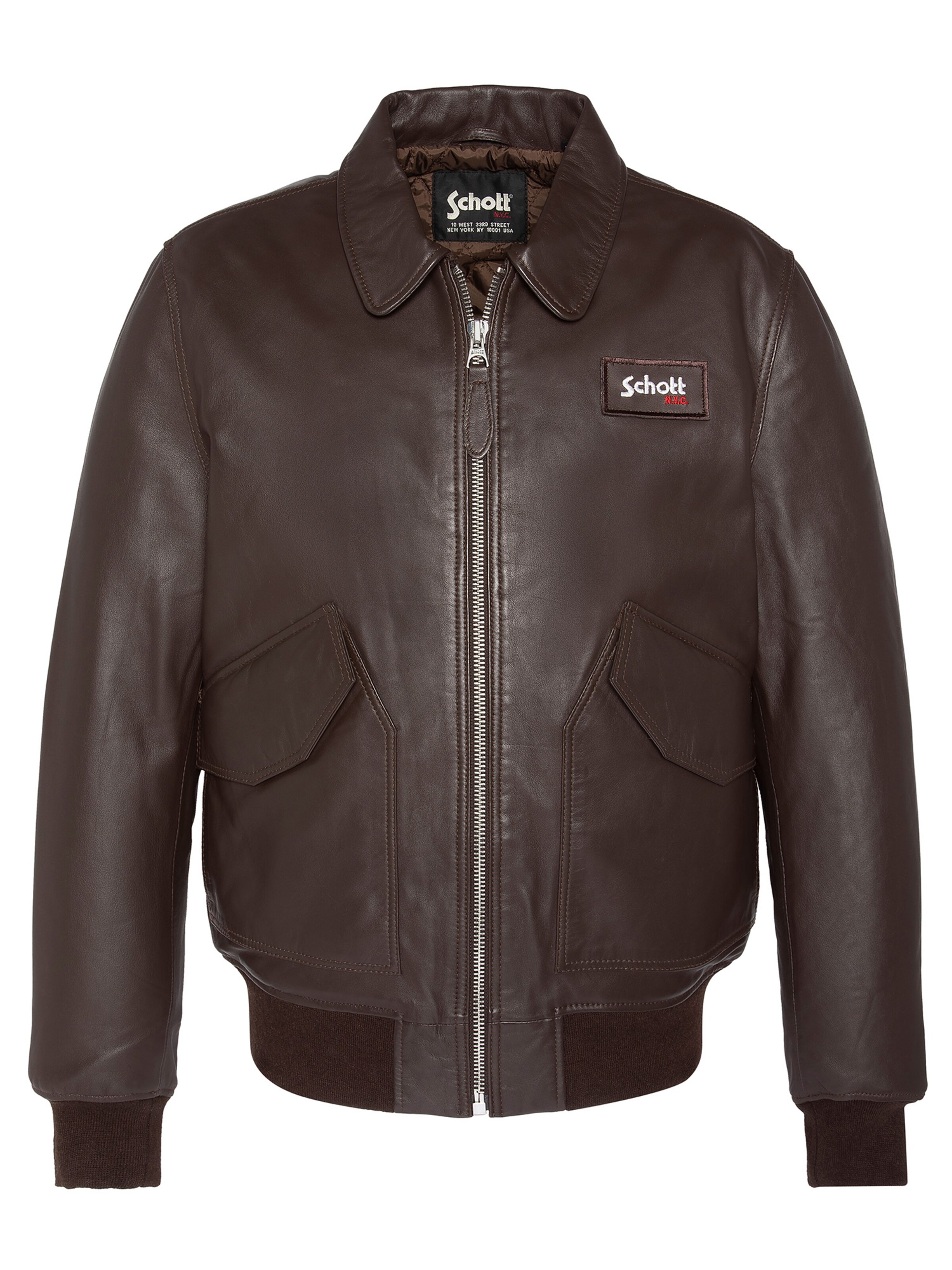 Schott NYC Winter Jacket in L in Brown, Item view