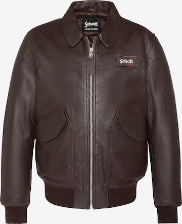 Schott NYC Winterjacke in Braun: Vorderseite