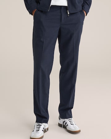 Regular Pantaloni de la WE Fashion pe albastru: față