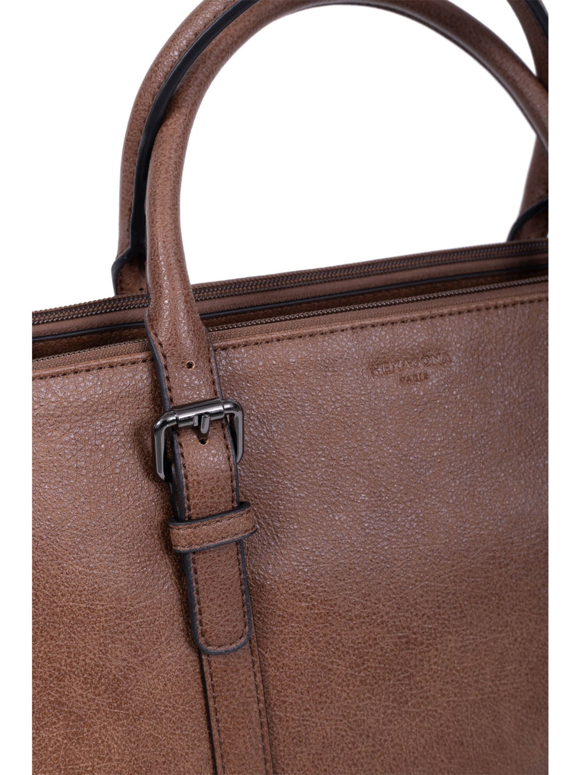 Hexagona Handtasche 'Gracieuse'‌‌‌‌‌‌‌‌‌‌ in Braun