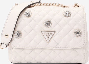 GUESS Crossbody Bag 'EVERLEE MINI CNVRTBLE XBDY FLP' in White: front