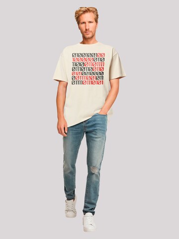 F4NT4STIC Shirt 'I Love You 01001001 Binary Code Valentinstag' in Beige