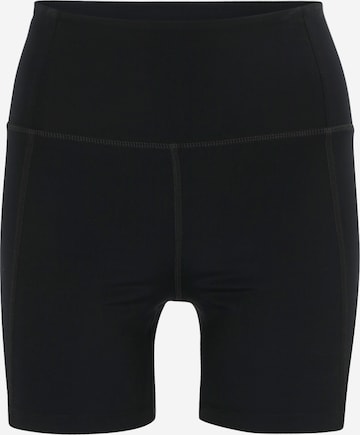 Girlfriend Collective Skinny Workout Pants in Black: front