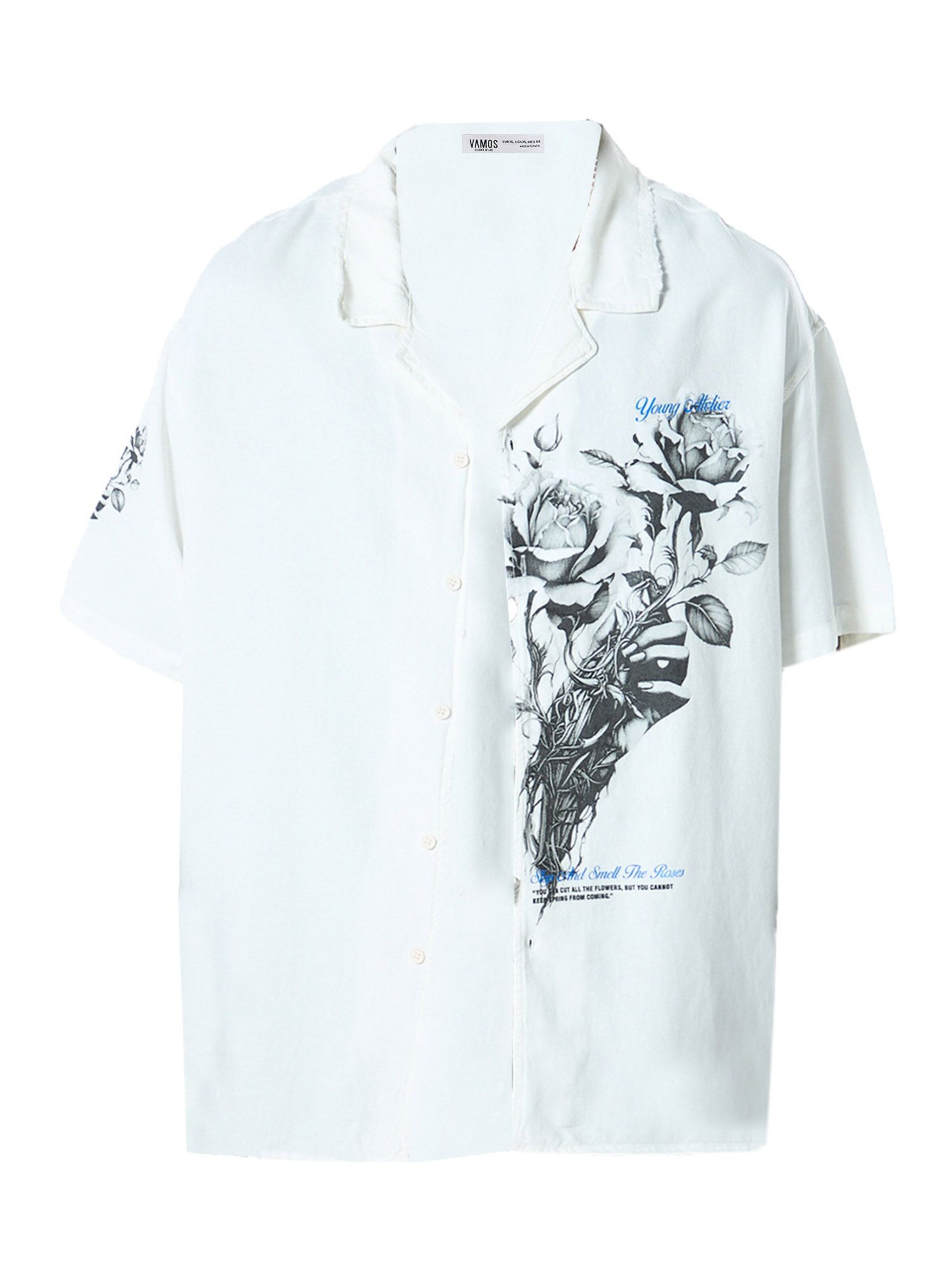 VAMOS CLO Классический крой Рубашка в Белый: спереди