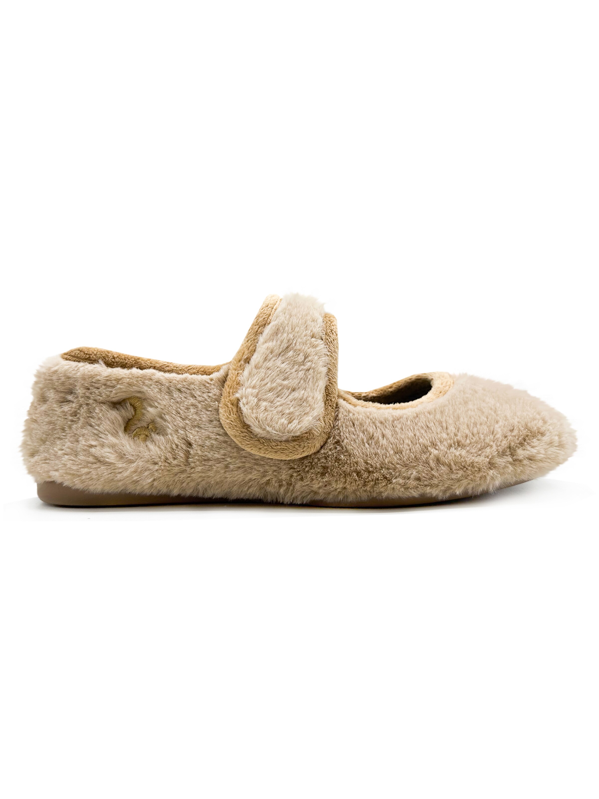 thies Ballet Flats with Strap 'thies 1856 ® Rec Fur' in Beige