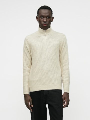 Abercrombie & Fitch Pulóver - bézs: elől