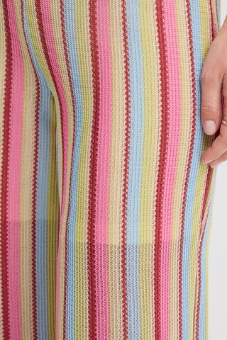 Wide Leg Pantalon 'IHLIBELLA' ICHI en mélange de couleurs