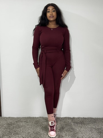 Mowi Fit Tracksuit 'Cargo Legging Set' in Red