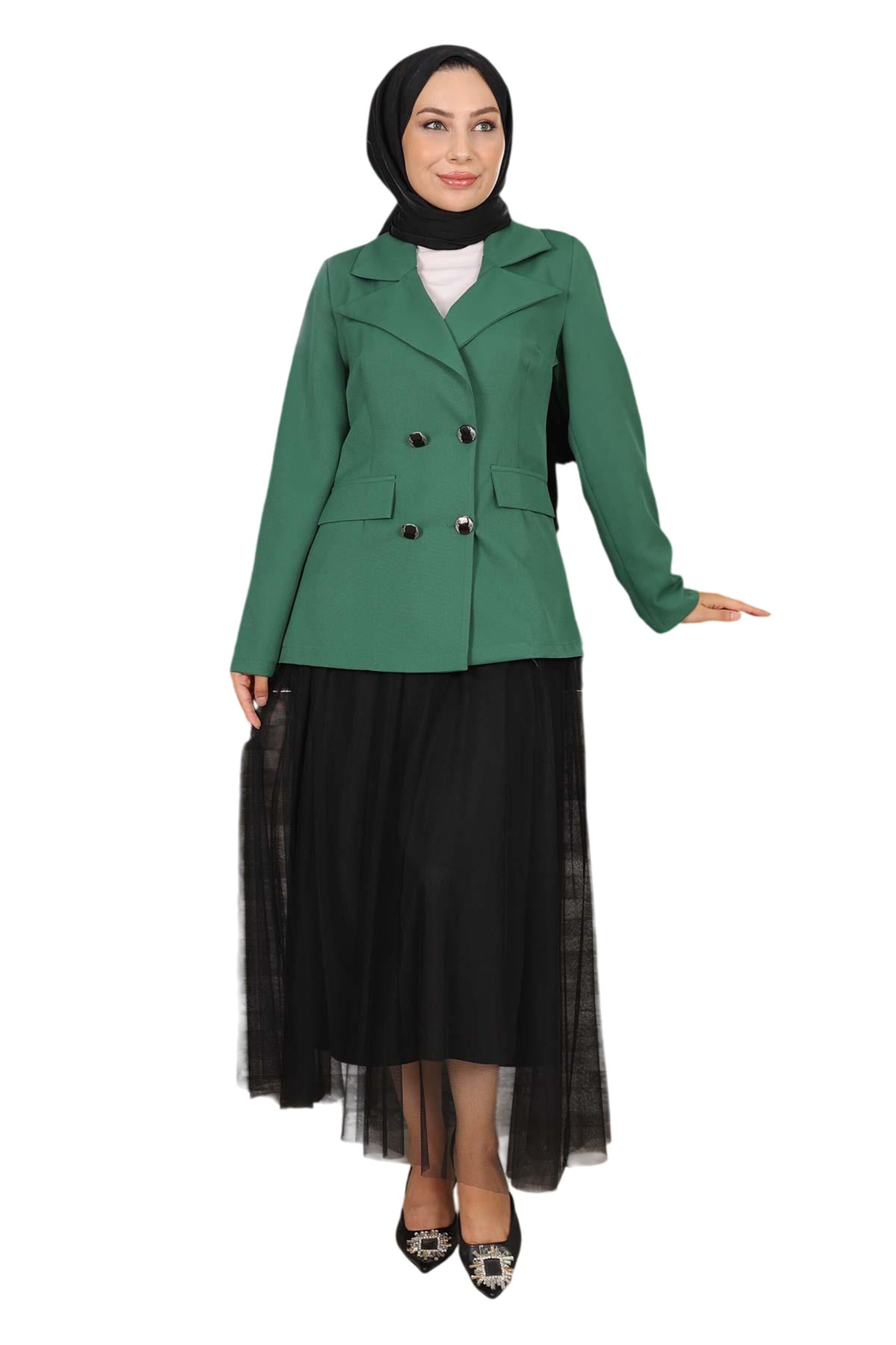 MODAMIHRAM Kostuum in Groen: voorkant