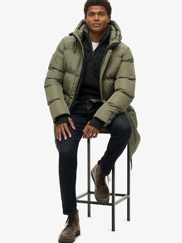 Superdry Χειμερινό παλτό σε πράσινο