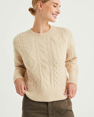 WE Fashion - Jersey en beige: frente