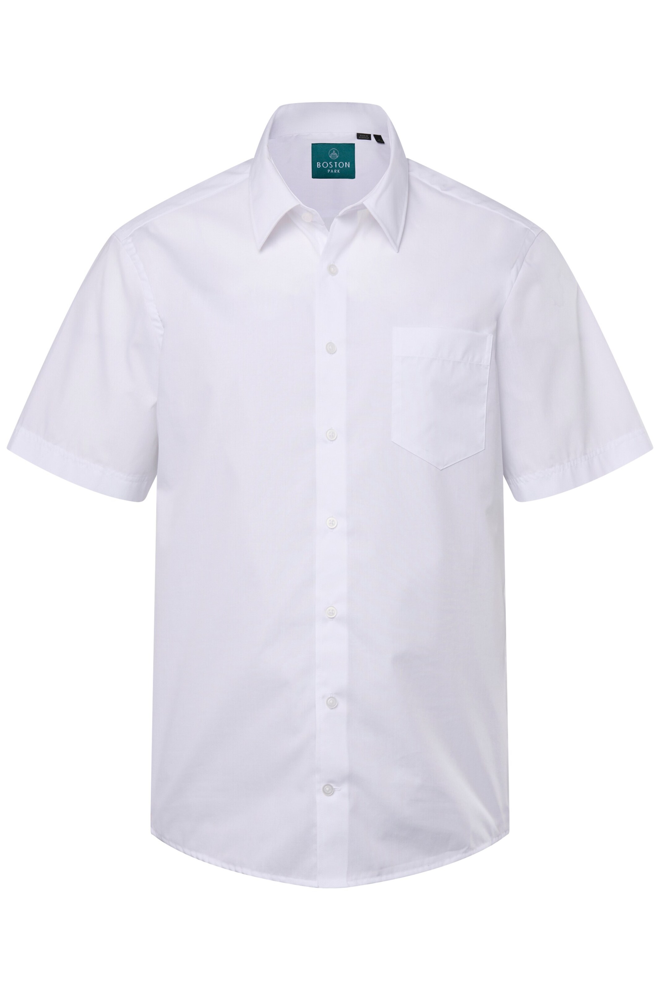 Men Plus Comfort fit Overhemd in Wit: voorkant